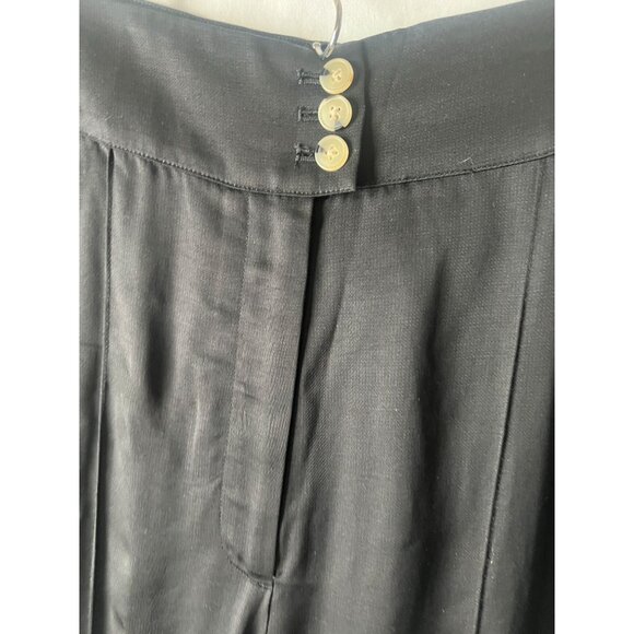 NWT Club Monaco Black High Rise Pants Pockets Size 12 Soft Wide Leg - Picture 10 of 11
